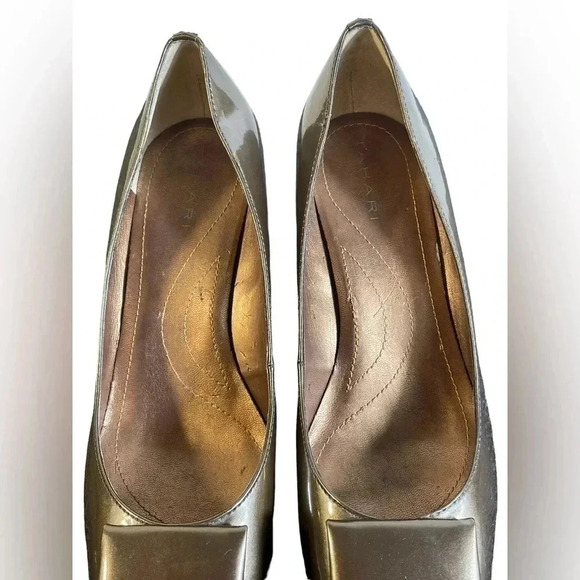 Tahari Lucy Square Toe Bow Chunky Heels Size 7.5 - Picture 7 of 9